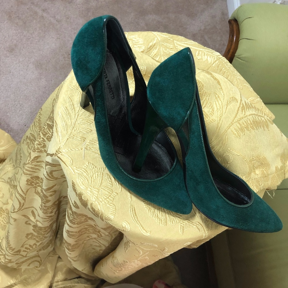 Alberta Ferretti Green Heels - Picture 2 of 6